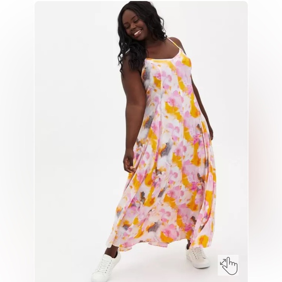 Torrid Tie Die Trapeze Tank Maxi Dress - Picture 1 of 3